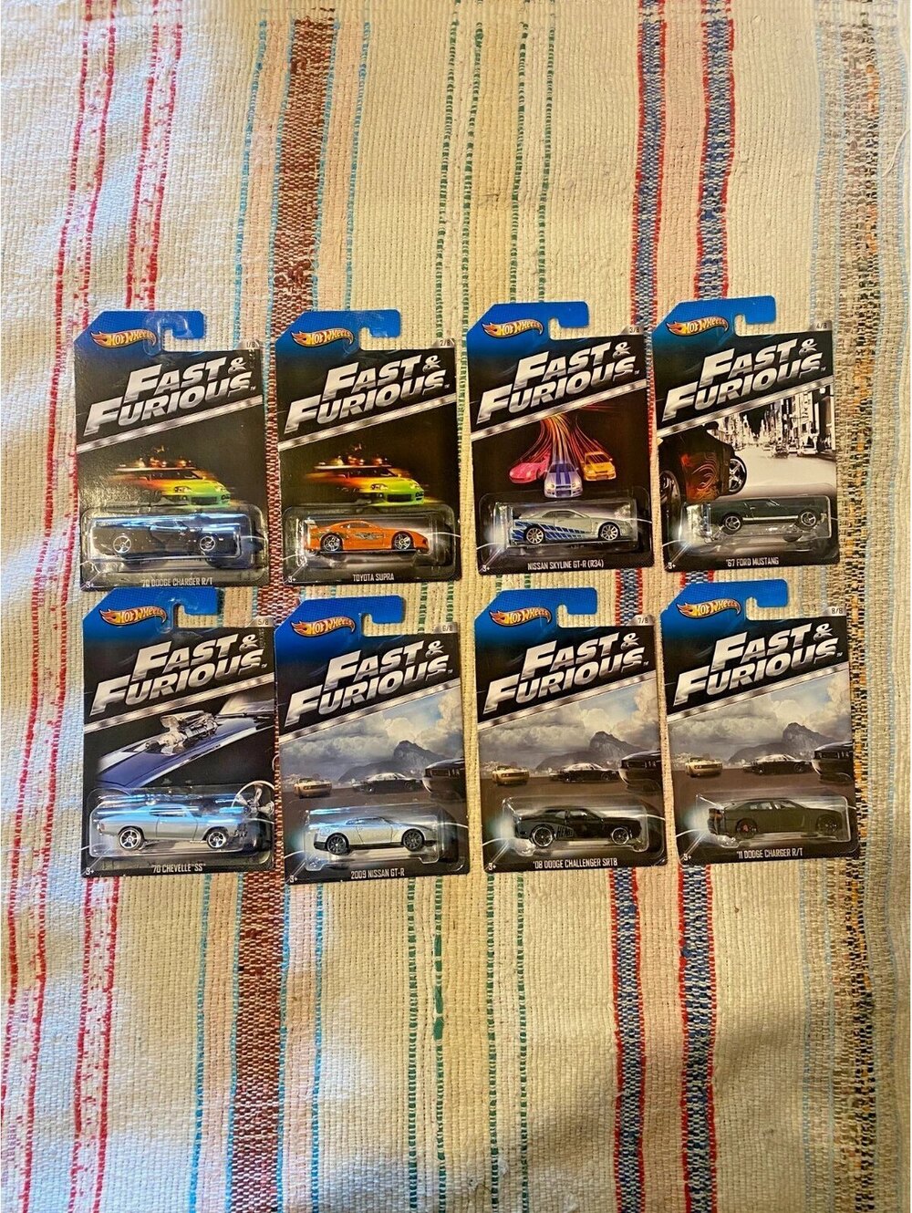 Hot Wheels Fast & Furious Complete 8/8 Set Sealed 2012 Skyline Supra Charger